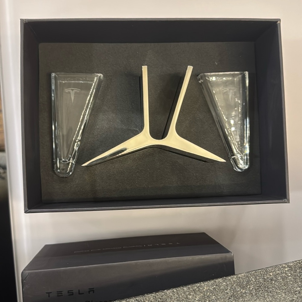 Tesla Glass and Metal Home Accent Set